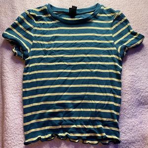 Blue and yellow cropped shirt. Size xs. from Target